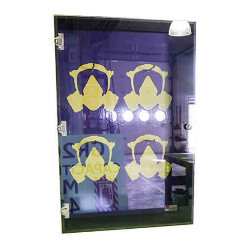 Armoire murale de rangement pour 4 masques chimiques - Étanche à la poussière - Crezon et Pvc - 24x36x8 - STANDARD IZ