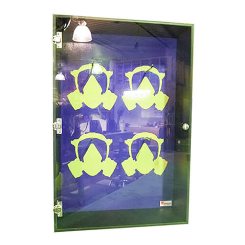 Armoire murale de rangement pour 4 masques chimiques - Étanche à la poussière - Crezon et Pvc - 24x36x8 - STANDARD IZ – Image 2