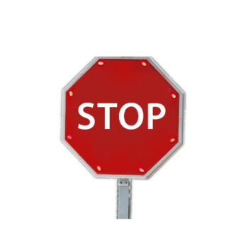 Poster - LIGHTNING STOP - Aluminium 0.125 - 8DEL - Diamond grade vinyl - 24x24 - STANDARD