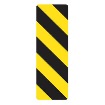 Affiche - Balise danger droite - Aluminium 0.064 - Vinyle grade ingénieur laminé glacé - 12x36 - STANDARD