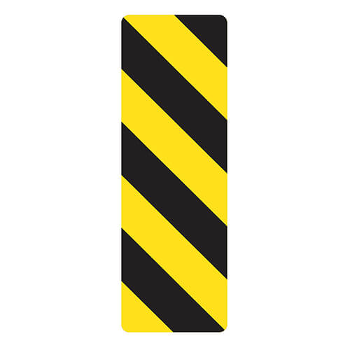 Affiche - Balise danger droite - Aluminium 0.064 - Vinyle grade ingénieur laminé glacé - 12x36 - STANDARD