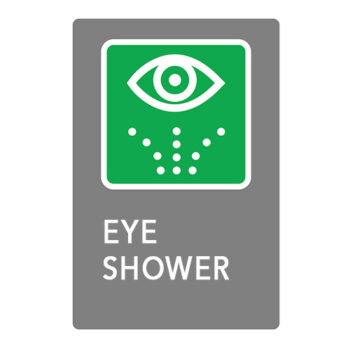 Poster - Eyewash - Aluminum 0.064 - Glossy laminated engineer grade vinyl - 12x18 - STANDARD