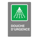 Affiche - Douche d'urgence - Aluminium 0.064 - Vinyle grade ingénieur laminé glacé - 12x18 - STANDARD