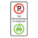 Affiche - Stationnement véhicule électrique - Aluminium 0.064 - Vinyle grade ingénieur laminé glacé - 12x24 - STANDARD IZ