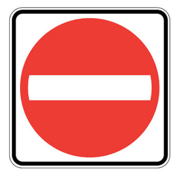 Affiche - Entrée interdite - Aluminium 0.064 - Vinyle Grade Ingénieur - 48x48 - STANDARD