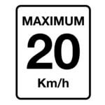 Affiche vitesse max 20 - Aluminium 0.064 - Vinyle Grade Ingénieur Imprimé Laminé Glacé - 24x30 - STANDARD