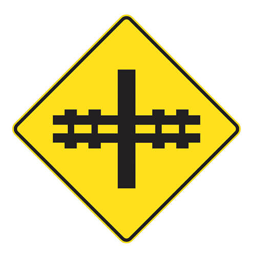 Affiche - Signal avancé d'un passage à niveau - Aluminium 0.064 - Vinyle Grade Diamant - 24x24 - STANDARD