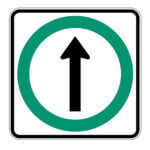 Affiche - Obligation d'aller tout droit - 24x24 - STANDARD