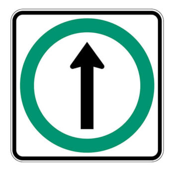 Affiche - Obligation d'aller tout droit - 24x24 - STANDARD