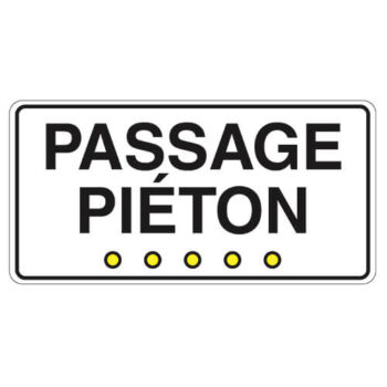 Affiche lumineuse - Passage Piéton - 5xLeds - Aluminium 0.080 - Vinyle Grade Ingénieur- 24x12 - STANDARD IZ