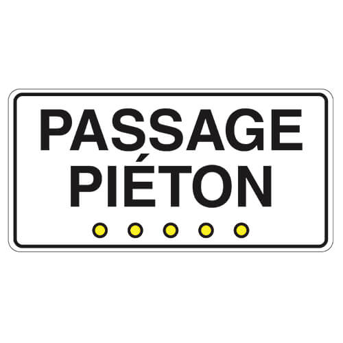 Affiche lumineuse - Passage Piéton - 5xLeds - Aluminium 0.080 - Vinyle Grade Ingénieur- 24x12 - STANDARD IZ