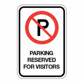 Poster - Visitor Parking - Aluminum 0.064 - Engineer Grade Vinyl - 12x18 - STANDARD