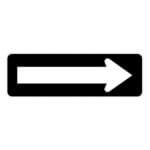 Affiche - Sens unique - aluminium 0.064 - Vinyle grade ingénieur - 30x10 - STANDARD