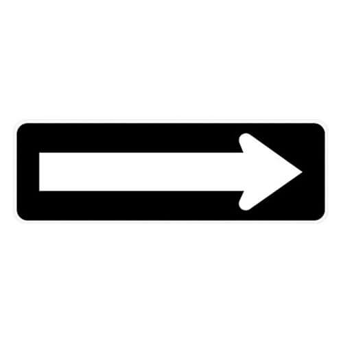 Affiche - Sens unique - aluminium 0.064 - Vinyle grade ingénieur - 30x10 - STANDARD