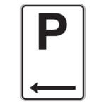 Affiche - Stationnement - Aluminium 0.064 - Vinyle Grade Ingénieur - 12x18 - STANDARD IZ