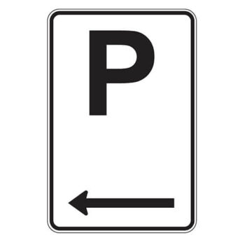 Affiche - Stationnement - Aluminium 0.064 - Vinyle Grade Ingénieur - 12x18 - STANDARD IZ