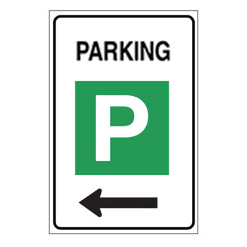 Poster - Green pictogram parking - Aluminum 0.064 - Engineer Grade Vinyl - 12x18 - STANDARD IZ