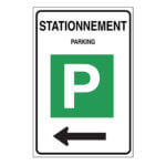 Affiche - Stationnement pictogramme vert - Aluminium 0.064 - Vinyle Grade Ingénieur - 12x18 - STANDARD IZ