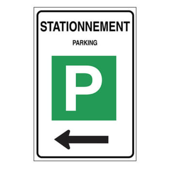 Affiche - Stationnement pictogramme vert - Aluminium 0.064 - Vinyle Grade Ingénieur - 12x18 - STANDARD IZ