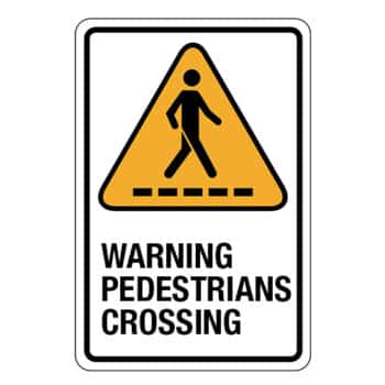 Poster - Pedestrian Crossing - Aluminum 0.064 - Glossy Laminated Engineer Grade Vinyl - 12x18 - STANDARD IZ
