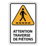 Affiche - Traverse de piétons - Aluminium 0.064 - Vinyle Grade ingénieur imprimé laminé glacé - 12x18 - STANDARD IZ