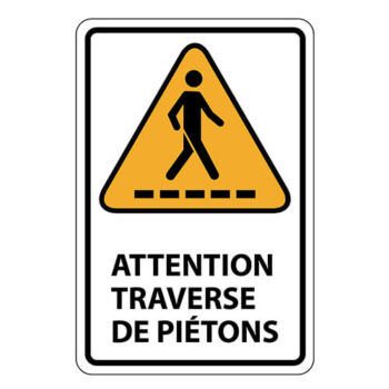 Affiche - Traverse de piétons - Aluminium 0.064 - Vinyle Grade ingénieur imprimé laminé glacé - 12x18 - STANDARD IZ
