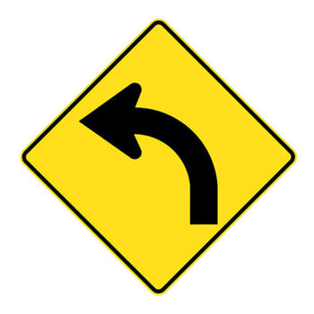 Affiche - Virage à gauche - Aluminium 0.064 - Vinyle Grade Ingénieur - 30x30 - STANDARD