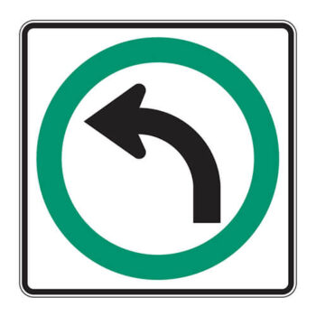 Affiche - Virage à gauche - Aluminium 0.064 - Vinyle régulier laminé glacé - 10x10 - STANDARD IZ