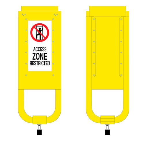 Lockable ladder gate for restricted areas - Aluminum - Width 15" - Adjustable length from 42" to 48" - STANDARD IZ - Image 3