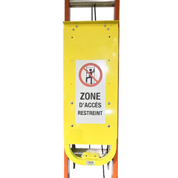 Barrière à échelle cadenassable, pour zone d'accès restreint - Aluminium - Largeur 15" - Longueur ajustable de 36" à 48" - STANDARD