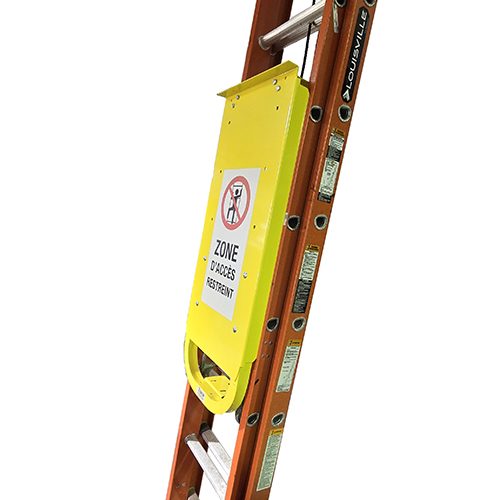 Lockable ladder gate for restricted areas - Aluminum - Width 15" - Adjustable length from 42" to 48" - STANDARD IZ - Image 2