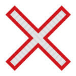 Croix St-André - Aluminium profilé 0.50 - Vinyle grade diamant blanc et rouge - 48x48 - STANDARD IZ