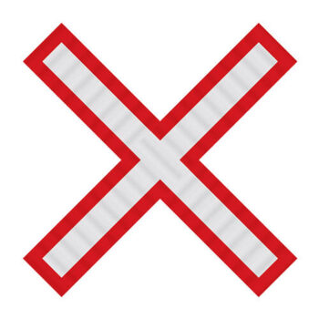 Croix St-André - Aluminium profilé 0.50 - Vinyle grade diamant blanc et rouge - 48x48 - STANDARD IZ