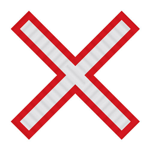 Croix St-André - Aluminium profilé 0.50 - Vinyle grade diamant blanc et rouge - 48x48 - STANDARD IZ