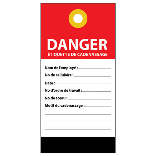 Cadenassage - Étiquette papier synthétique 8 mil - 3x6 - STANDARD IZ