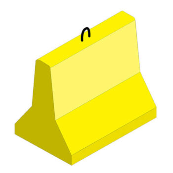 Fourniture de sécurité - Glissière de béton peinture jaune - 36x32 - STANDARD