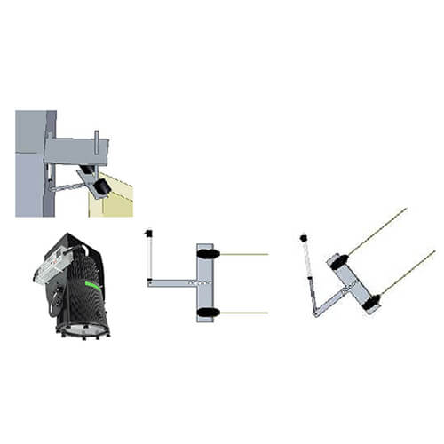 Double projecteur de lignes piétonnières virtuelles rotatif - Fournitures générales de sécurité - Standard