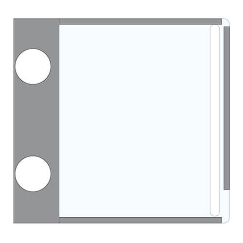 Locking - Portable Box Door - Reinforced - Clear Acrylic 1/4 - 9.625x9 - Image 3