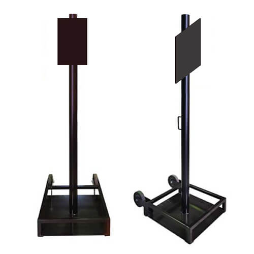 Transportable support for traffic light or radar - Post 90 - Black paint - 30x38x100 - STANDARD IZ