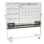 Tableau de bord magnétique recto verso sur cadre basculant - Fini porcelaine - Cadre en acier - Moulure en aluminium anodisé - 72x48 - STANDARD IZ