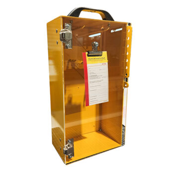 Locking - Portable box - aluminium 0.080 - Yellow baked paint - 5 Pin - 9x17.5x5 - STANDARD IZ
