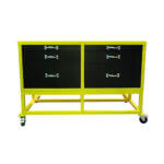 Verrouillage - Bas de Station - Aluminium - Peinture cuite jaune - 60x24x20 - STANDARD IZ