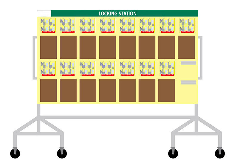 Lockout Station - 30 lockout boxes - 96x56 - STANDARD IZ - Image 5