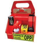 Boitier 5S - Trousse surveillant d'espace clos, 10 compartiments - Aluminium plié riveté, peinture cuite rouge - 13x16x8.5 - STANDARD IZ