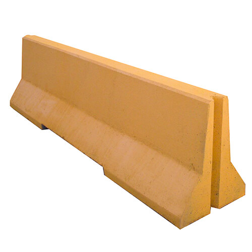 Fourniture de sécurité - Glissière de béton peinture jaune - 120x32 - STANDARD