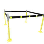 Poteau - Acier galvanisé - Ajustable de 42" à 60" - Peinture cuite jaune - Base installation 8x8 - 2x2x42 à 60 - STANDARD IZ