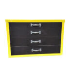 Verrouillage - Bas de Station - Aluminium - Peinture cuite jaune - 36x24x20 - STANDARD IZ