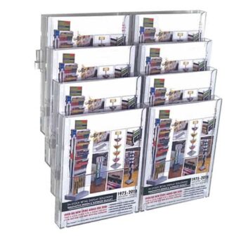 Boite 5S - Boitier en acrylique clair, 8 sections pour feuilles 8.5x11 - 18x19.5x13.5 - STANDARD