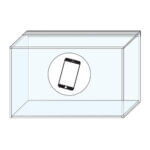 Boitier 5S en acrylique clair pour rangement cellulaire - 8x5x5 - STANDARD IZ