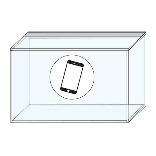 Boitier 5S en acrylique clair pour rangement cellulaire - 8x5x5 - STANDARD IZ